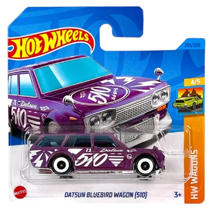 ماکت ماشین هات ویلز مدل داتسون بلوبرد واگن 510 کارت بلند